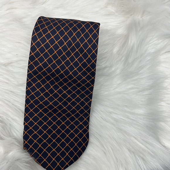 DOLCEPUNTA Battaglia Geometric Silk Tie Men’s 59” inches Made In Italy - Picture 4 of 8